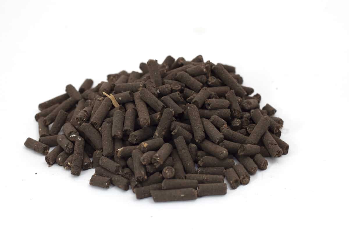 Pile of dried animal fertilizer