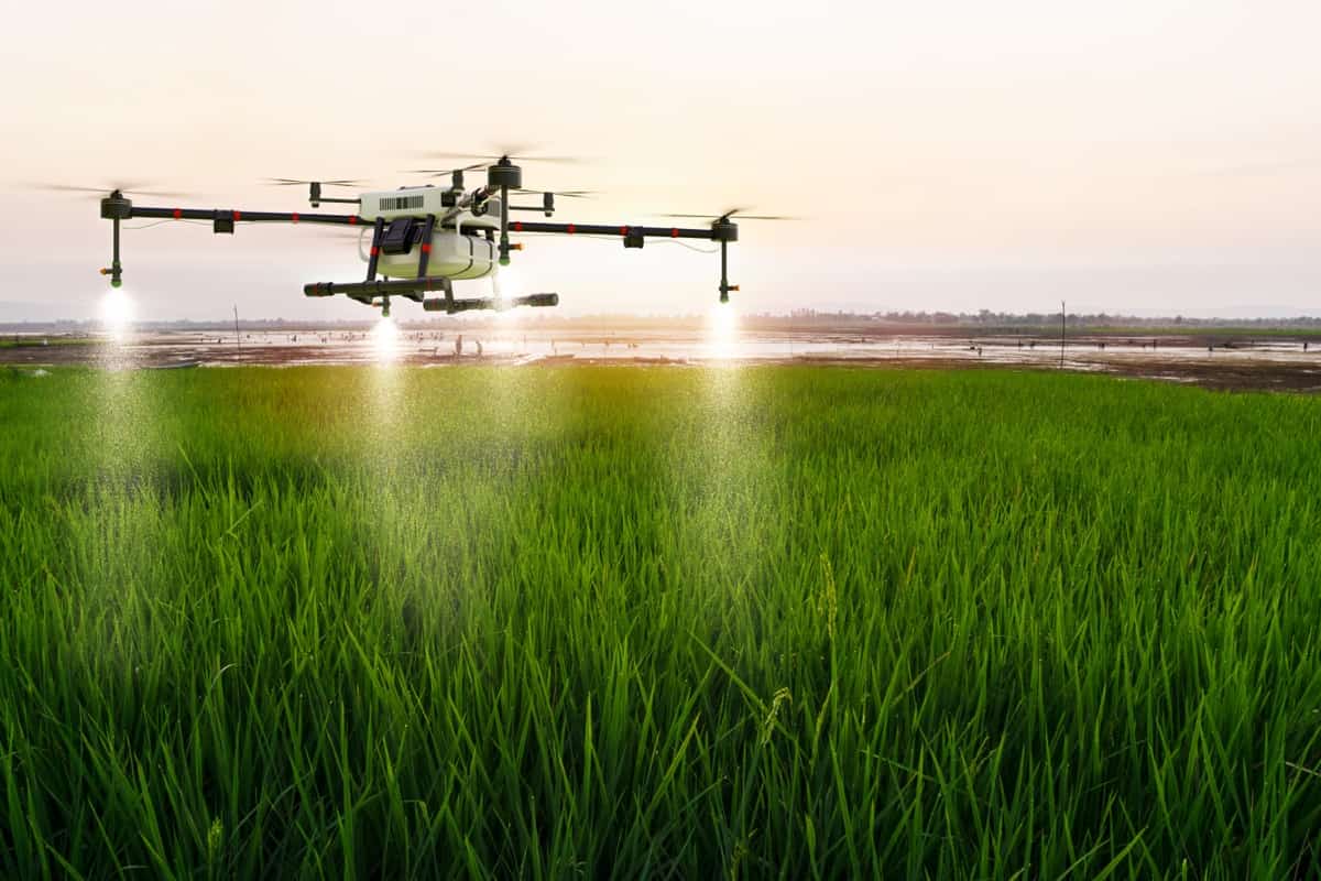 Spring Nano Fertilizers using Drone